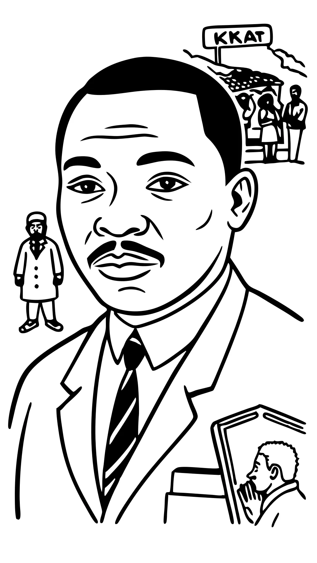 coloriages gratuits Martin Luther King